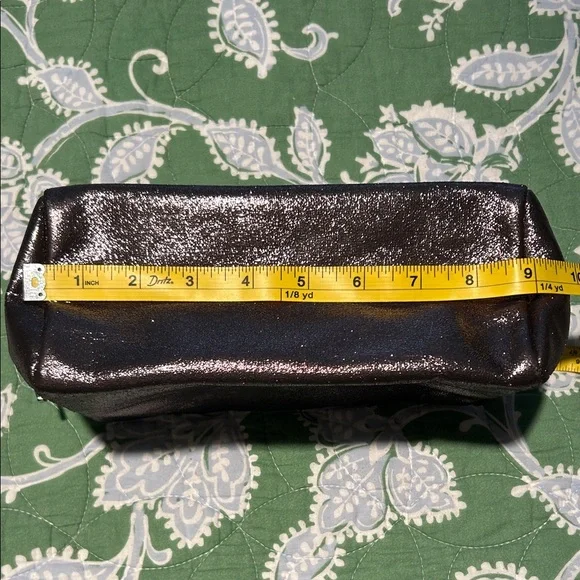 Coach Shimmering Metallic Gray Makeup Pouch - Picture 8 of 10